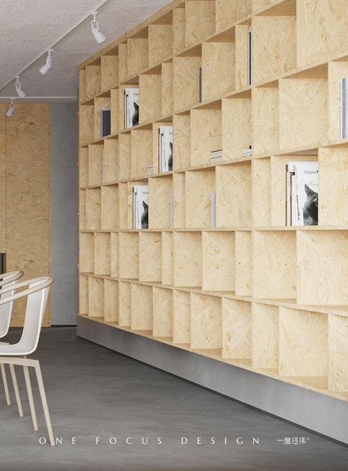 欧松板家具展厅模块化组合样品展示
