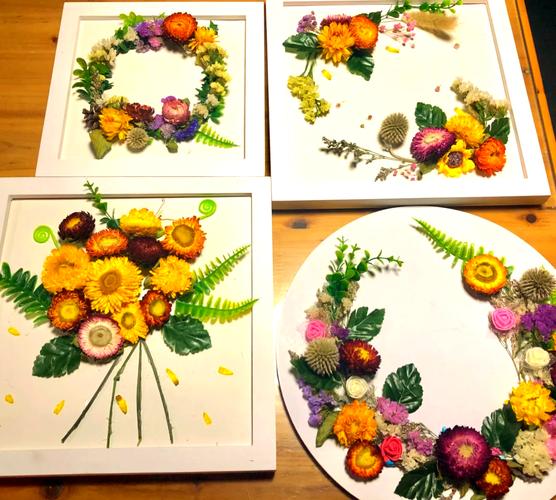 DIY入户玄关干花装饰成品