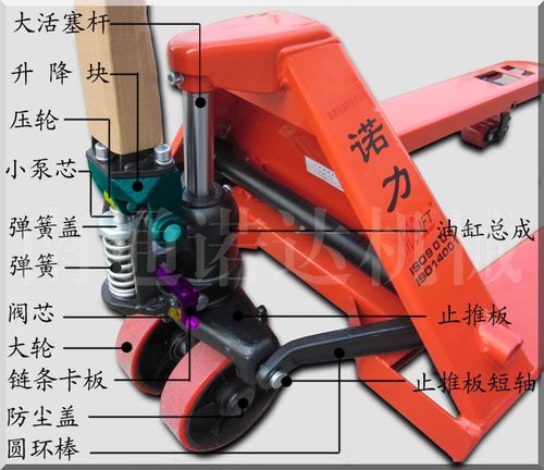 手动液压堆高车压杆结构拆解图