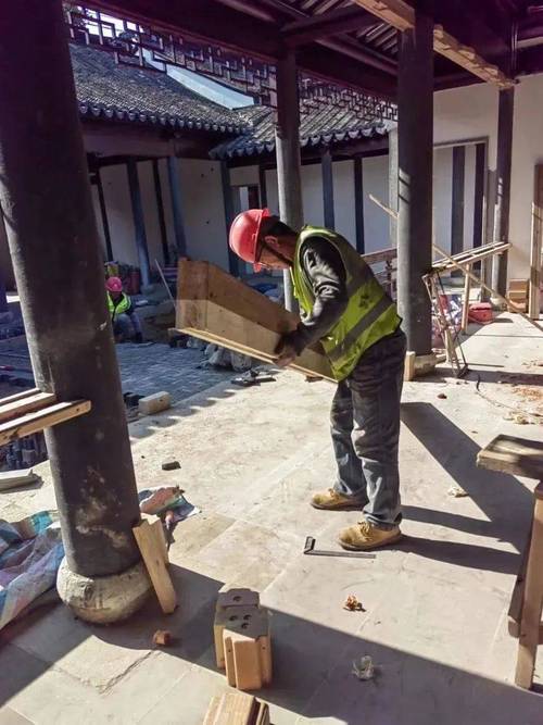 苏州古城控保老宅翻修施工现场图