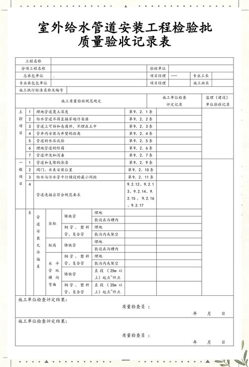 安装&后期验收问题