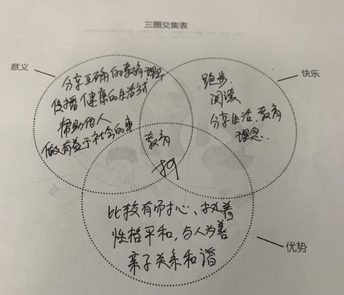 个人定位三圈交集模型手绘图
