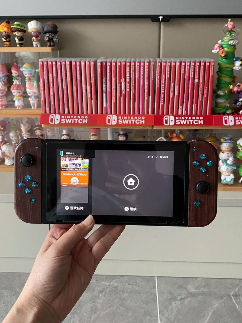 玩家手持Switch手柄玩星露谷物语实拍