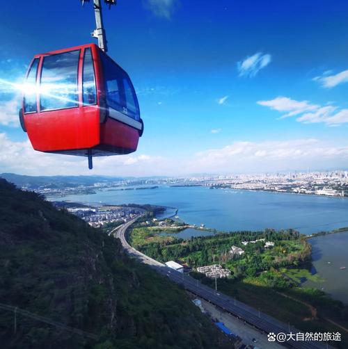滇池西山索道俯瞰