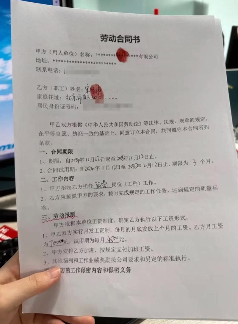 毕业生审查劳动合同薪资条款场景