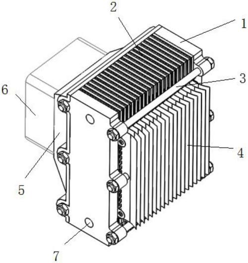 工业操作终端密封壳体散热片结构设计图
