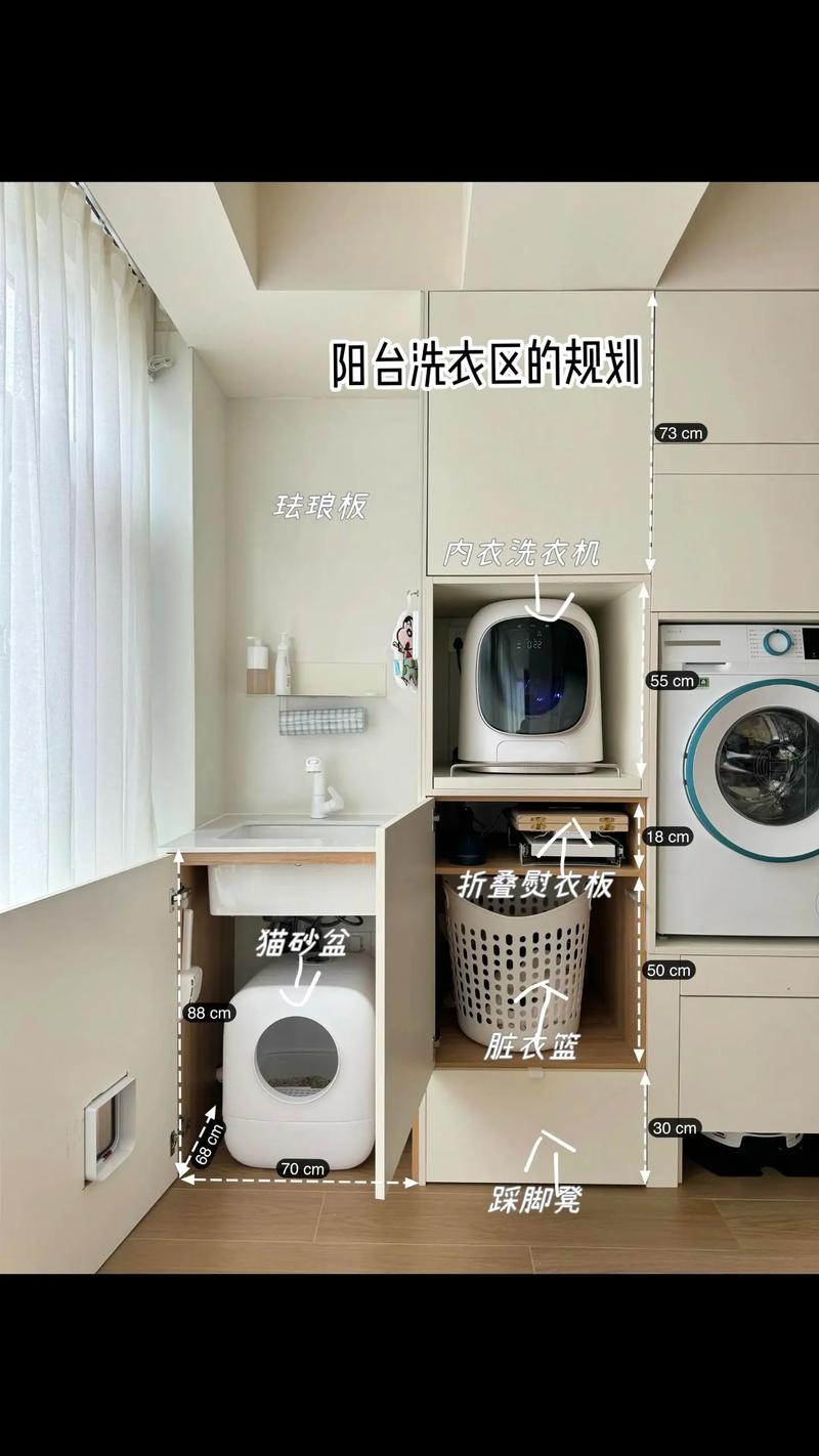 问：洗衣动线真能省力？我家阳台在厨房外，远得要命。