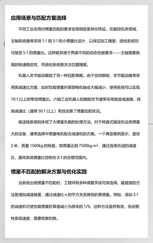 伺服电机惯量负载匹配示意图