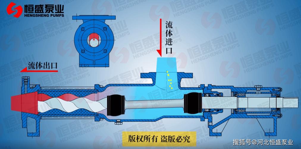 螺杆泵内部结构剖面图