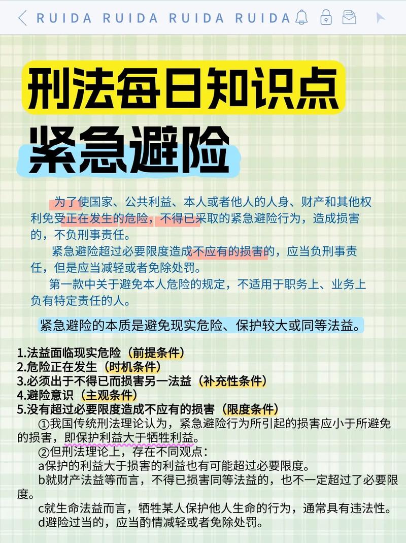 中国刑法紧急避险构成要件对照表