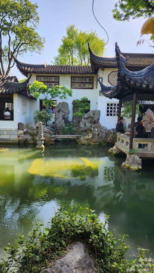 苏州留园入口理水驳岸实景