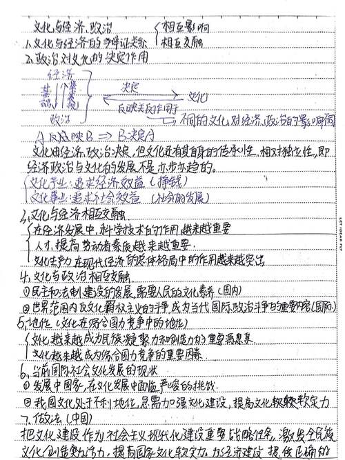 高中文科思想文化类大题答题逻辑手写笔记