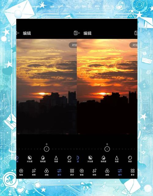 手动模式相机拍摄晚霞操作