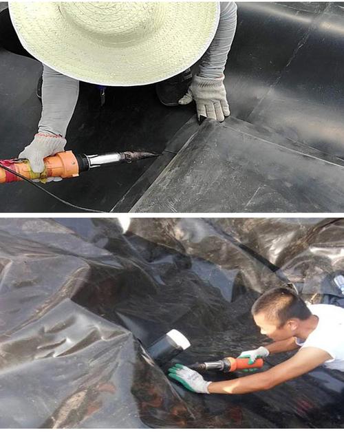 热风枪焊接PVC防水卷材细节图