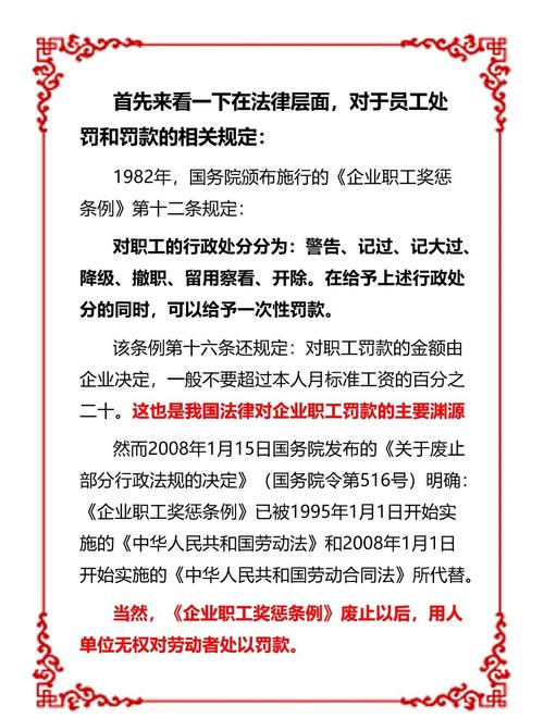 员工手册罚款条款无效法律示意图