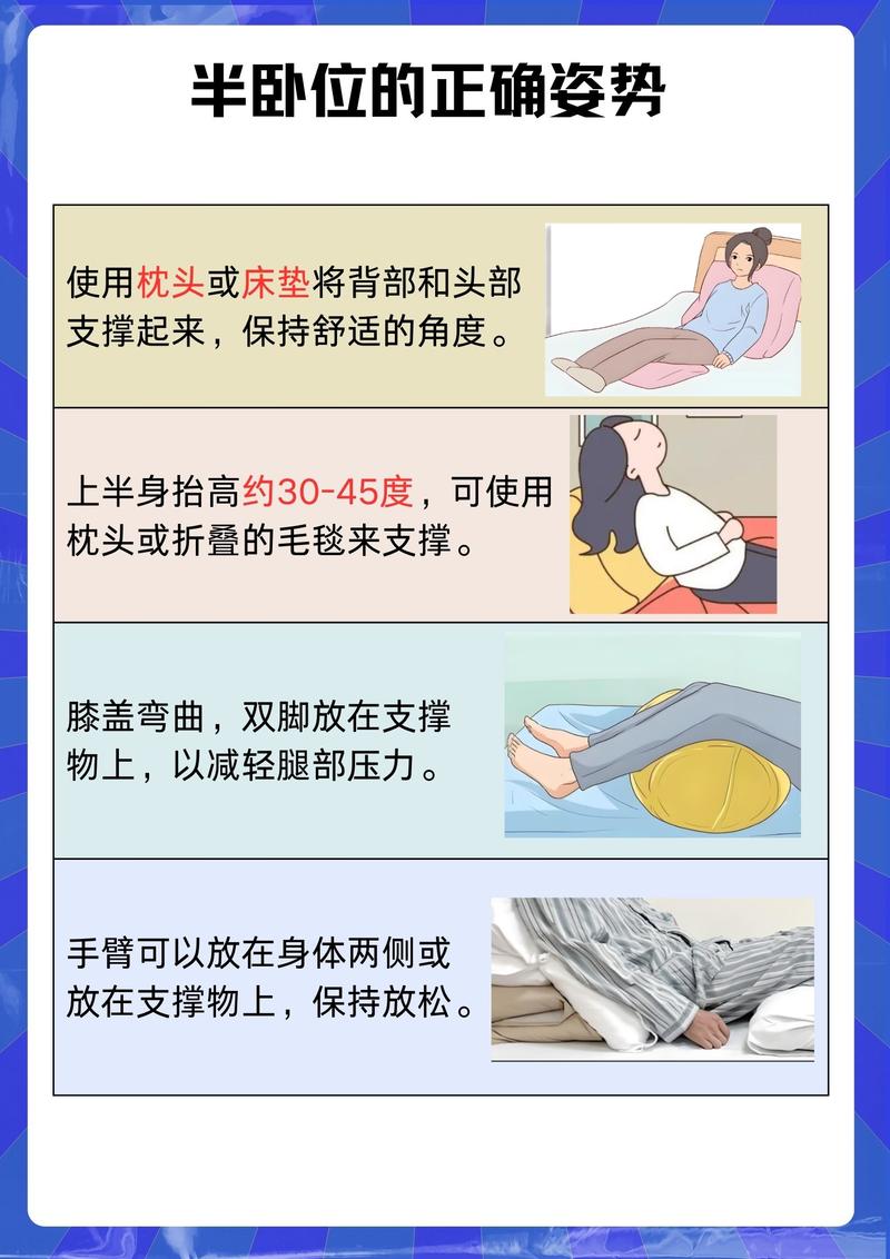 晨起床上半躺简易舒展示意图