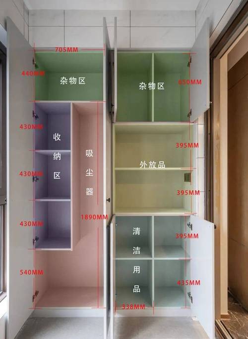 铝合金家政柜内部结构防潮展示
