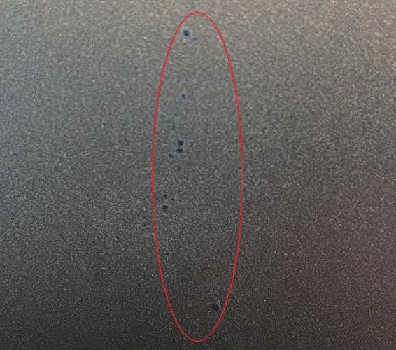 滚压加工过度变形表面起皮缺陷图