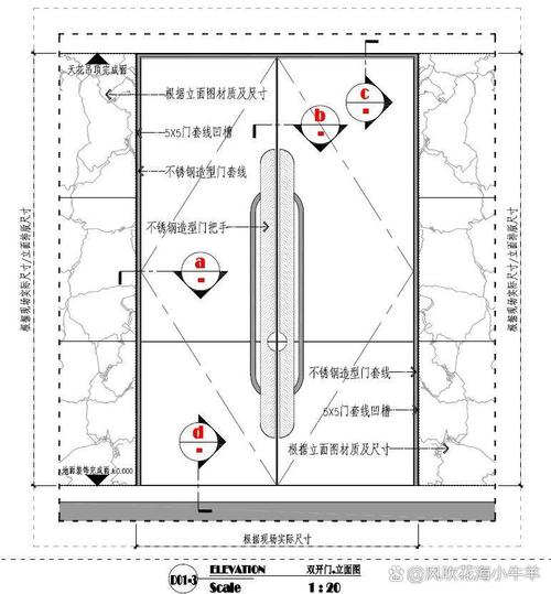 极简门预埋框架水平仪找平施工图