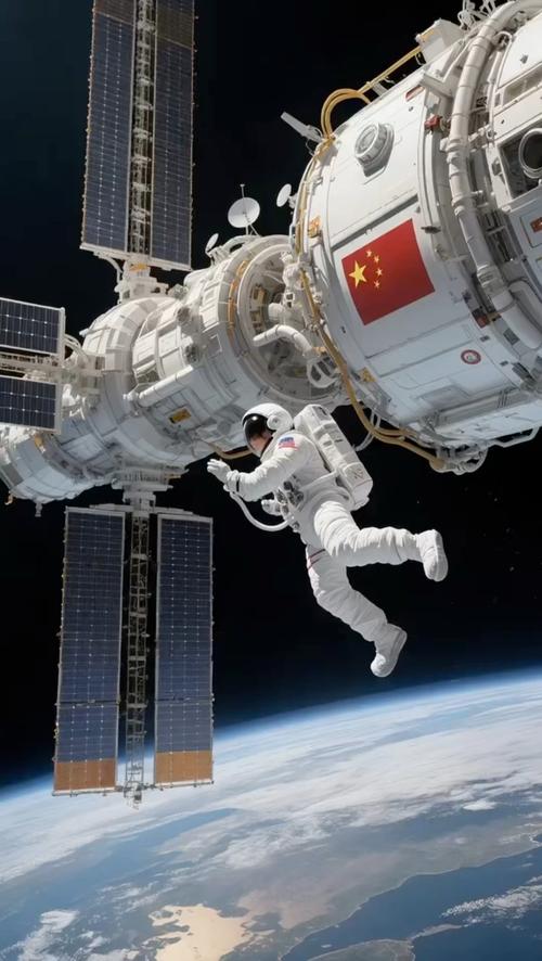中国航天员太空行走的震撼画面