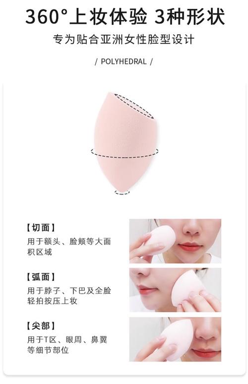 美妆湿海绵蛋上妆手法展示图