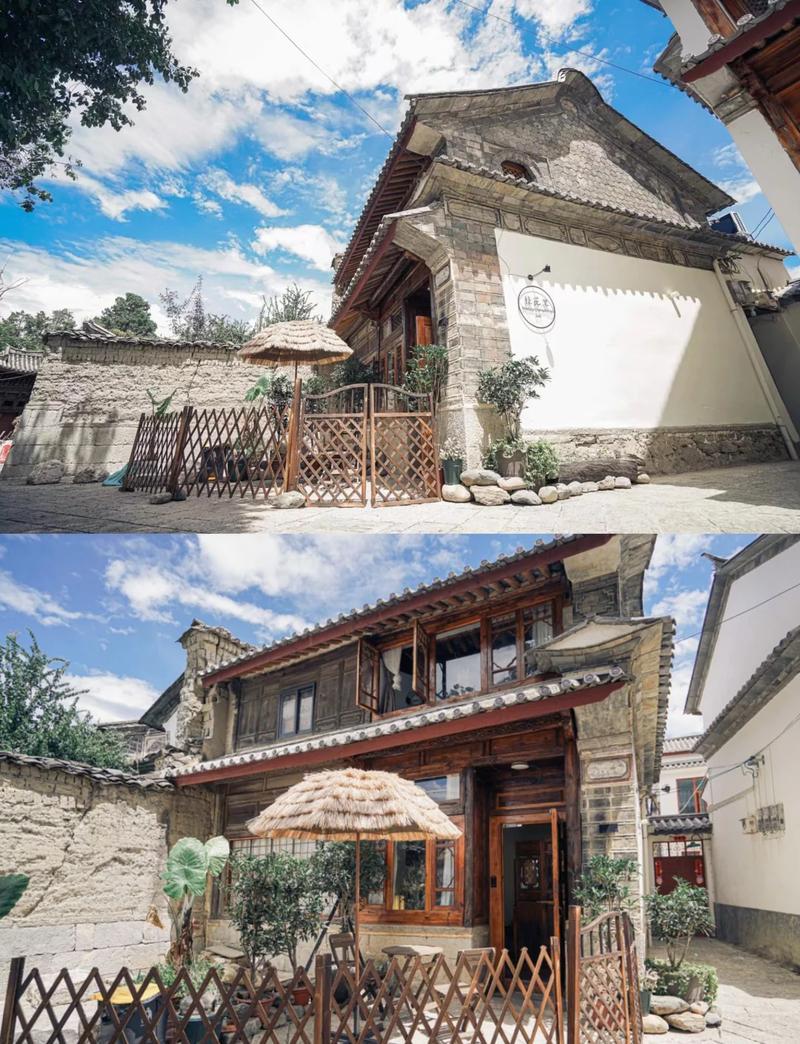 大理喜洲古巷青瓦雨中小院
