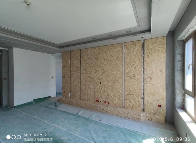 软包背景墙基层板打底施工过程