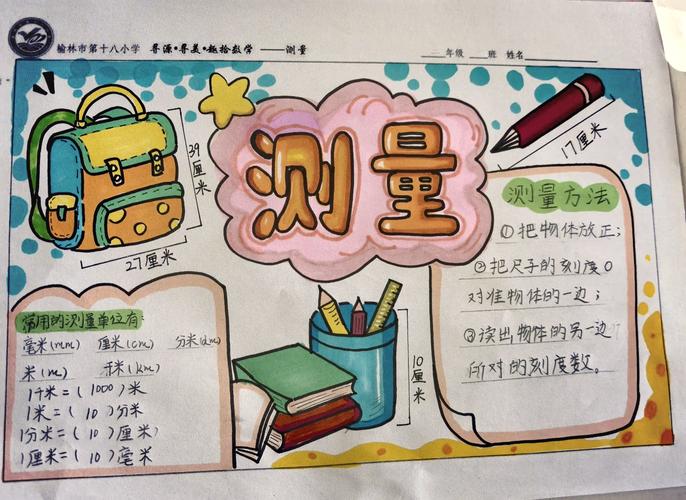 初中语文结合数学测量校园绿化跨学科作业展示