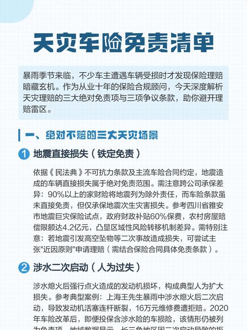 家庭地震保险免责条款标注实拍图