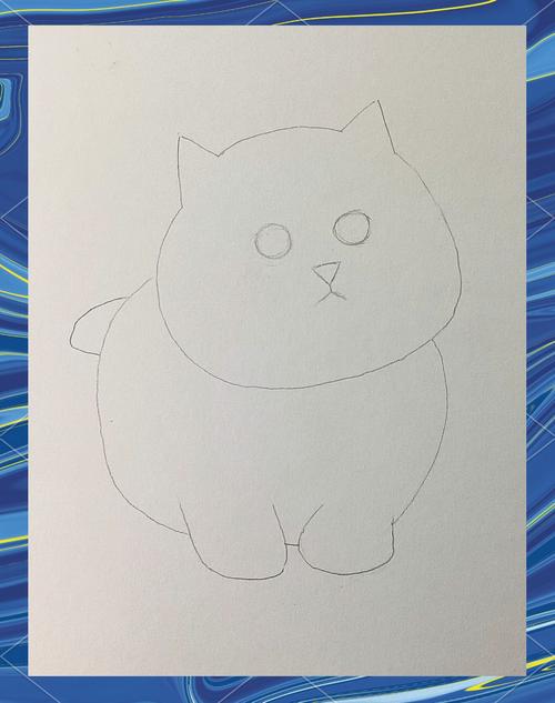 小学生田字格本上橡皮屑摆成的猫咪
