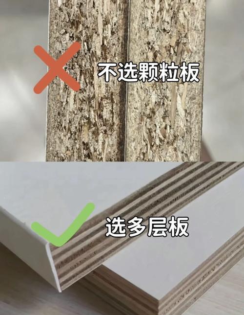 厨房定制橱柜常用板材对比样块图