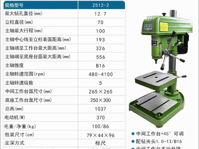 选钻床最容易栽跟头的几个参数