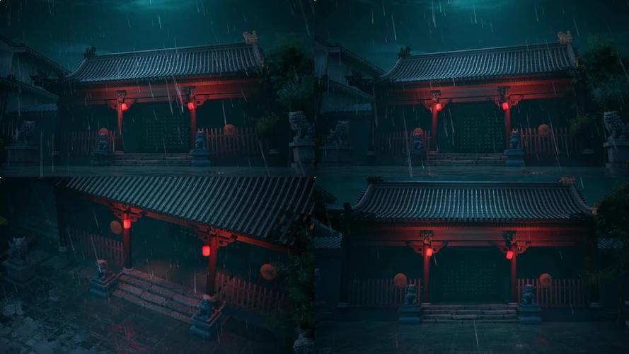 国产悬疑剧繁城之下古镇雨夜场景海报