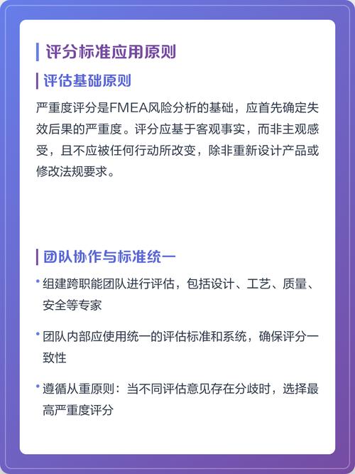 FMEA严重度评分标准对照表