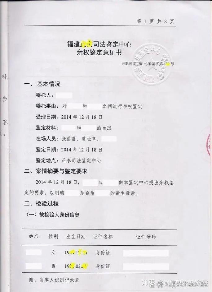 亲子关系确认司法鉴定材料准备清单示意图