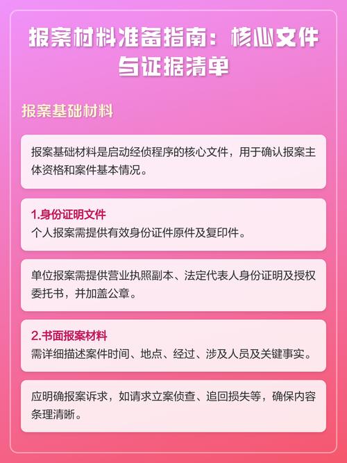 非法集资经侦报案材料准备指引