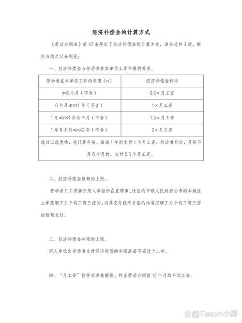 劳动合同到期不续签经济补偿计算表