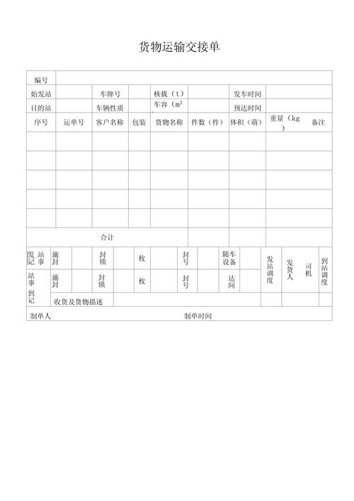 仓储快递末端交接流程记录表