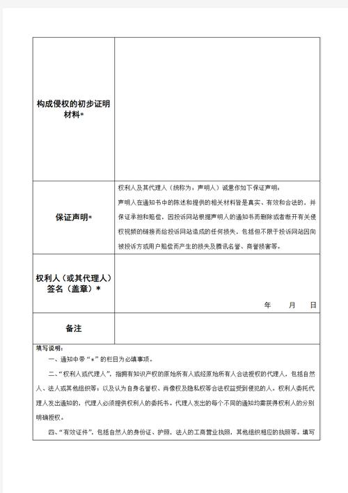 短视频平台动画短片版权侵权投诉通知页