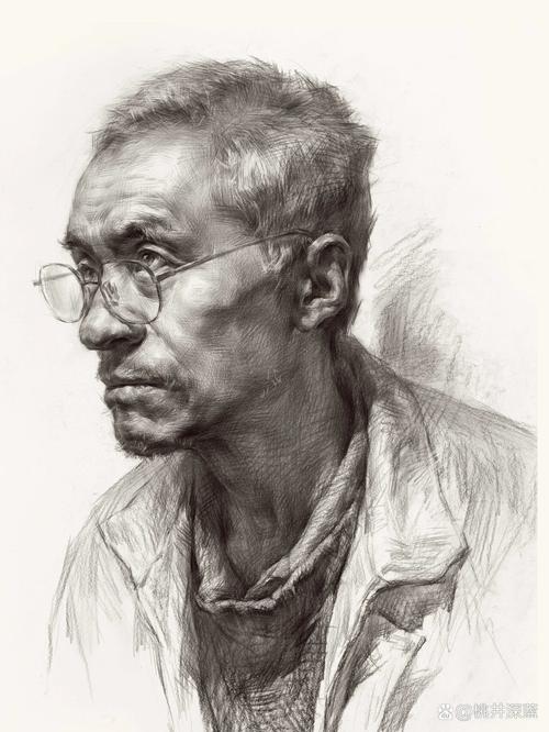 跳过结构练习直接画的歪脸人像作品