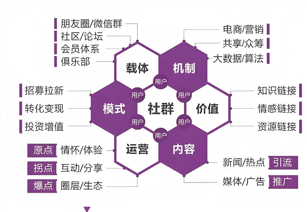 社群运营关系网络示意图