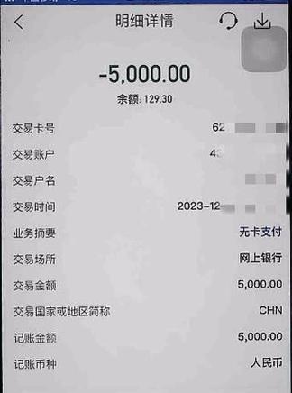 个人分居租房银行转账记录截图