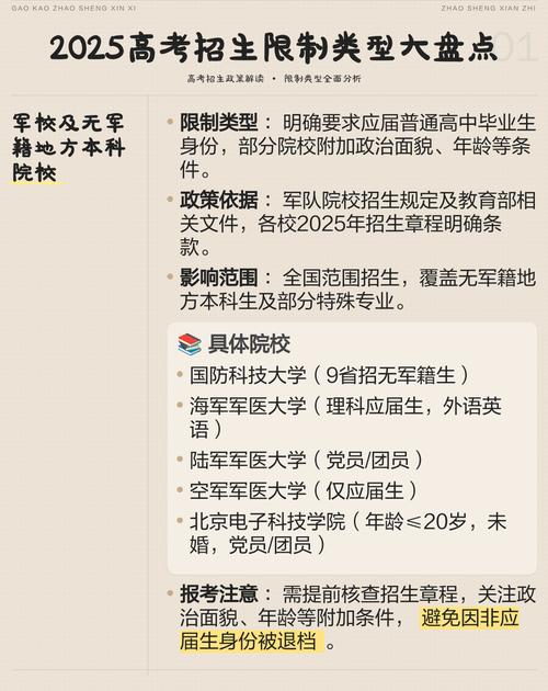 高考招生章程中专业报考限制条款截图
