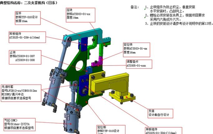 自动化打标双工位交换定位夹具结构图