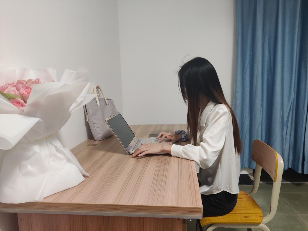 留学申请线上面试笔记本电脑场景