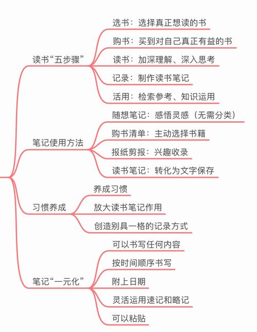 实用型极简读书笔记思维导图示例