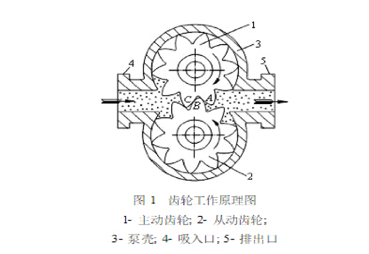 齿轮泵轴向间隙磨损剖面图
