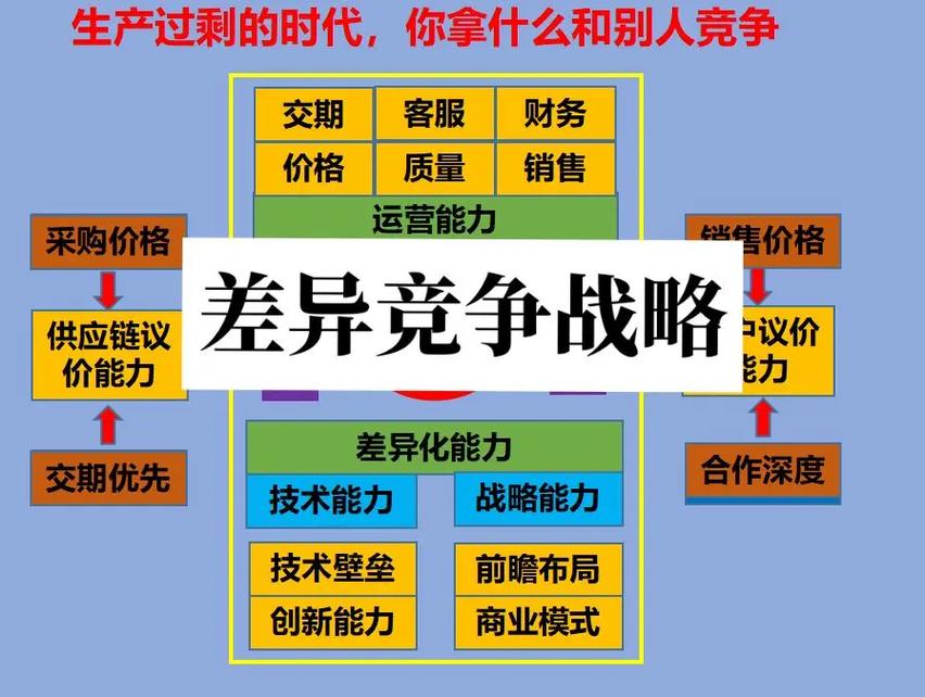 错位竞争与差异化差异 商业战略分析图