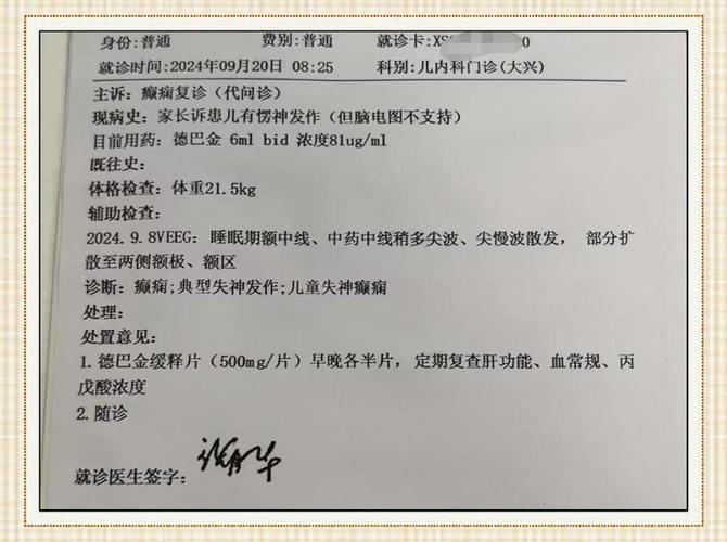 宠物癫痫就医检查记录单示例