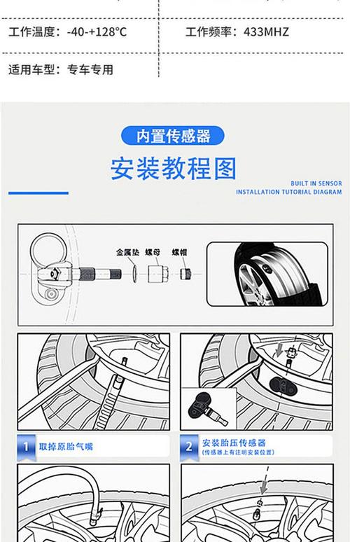 汽车内置胎压传感器安装位置示意图